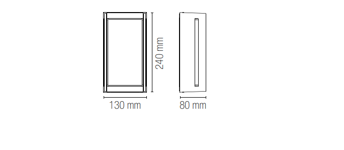 Applique per esterno in alluminio led integrato 18W 3000°k luce calda 2260 lumen finitura antracite IP54 collezione COMPACT Applique per esterno in alluminio led integrato 18W 3000°k luce calda 2260 lumen finitura antracite IP54 collezione COMPACT